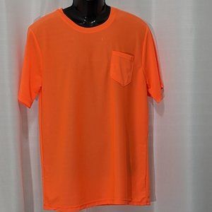 Bronze Eagle Shortsleeve Pocket Work Wear Men's T-Shirts Sz XL Orange